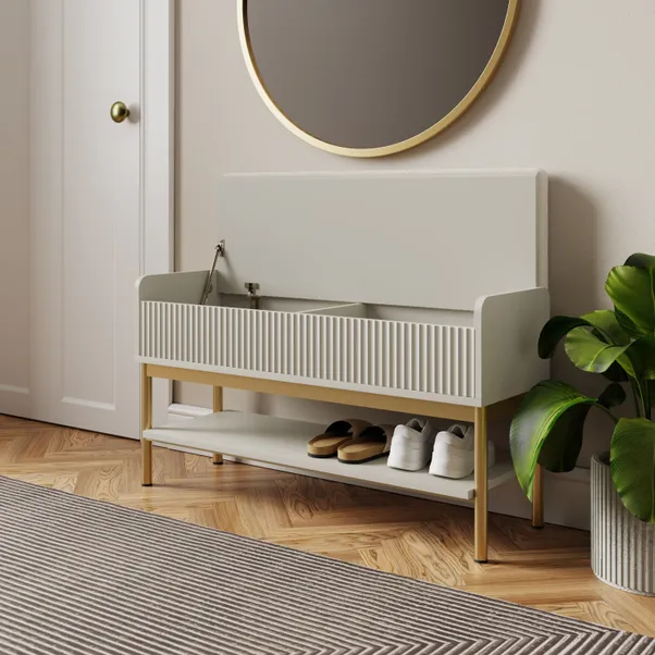 Bien Entryway Shoe Storage Cabinet Rack Bench with Flip Top Organizer for Hallway Home Furniture