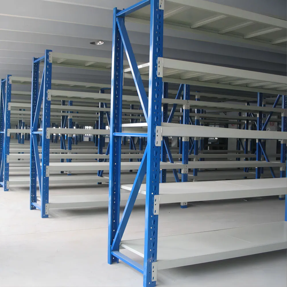 Widely Used Assembled Iron White Longspan Light Duty Rack Industrial Metal Steel Warehouse Supermarket Boltless Storage Shelving for Book Food Display Kitchen