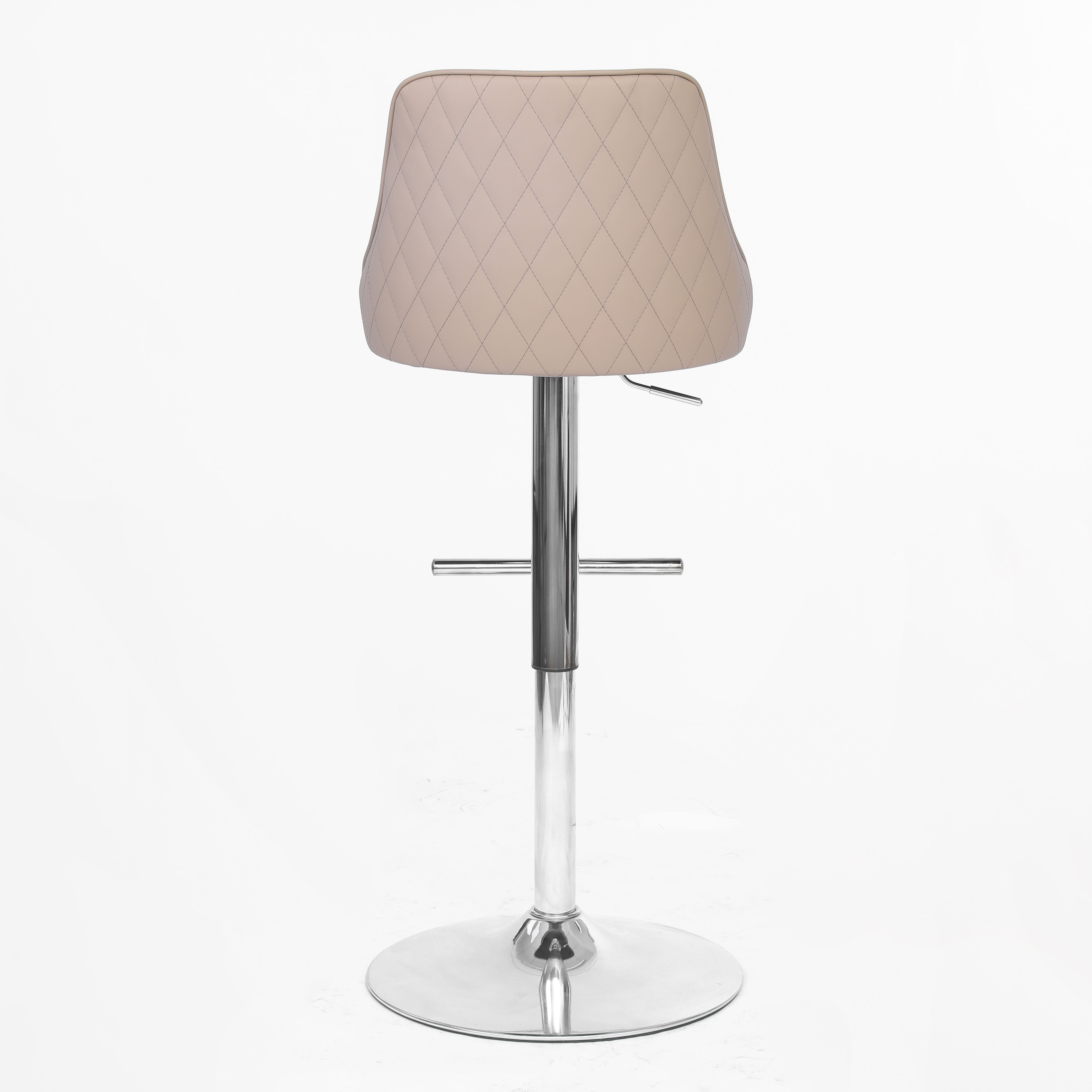 ZY-8135 Modern Swivel Leather Bar Stools Home Hotel Dining Use Solid High Metal Base Height Adjustable Counter Height