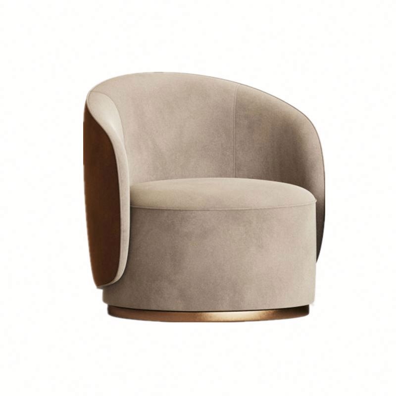 Modern Nordic Luxury Living Hotel Lounge Furniture Armchair Tub Chair Boucle Fabric Single Sofa Swivel Accent Chair