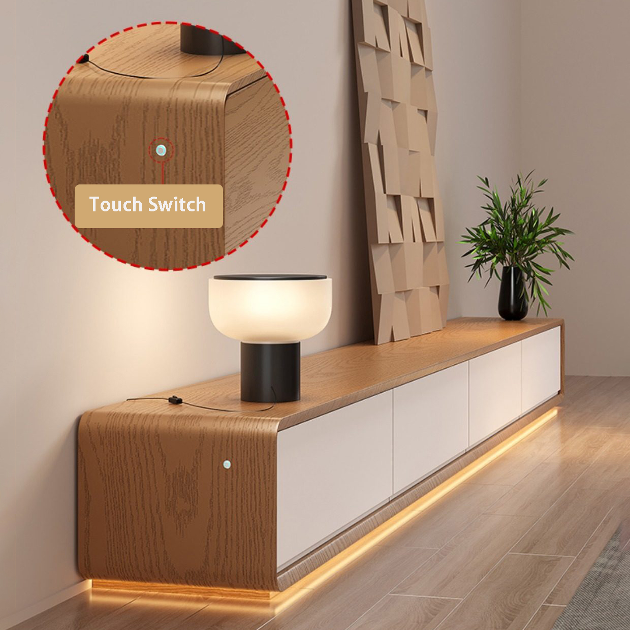 Factory Wholesale Custom Made Good Quality Long Simple New Design Storage Wooden Furniture TV Cabinet TV Stand for Living Room