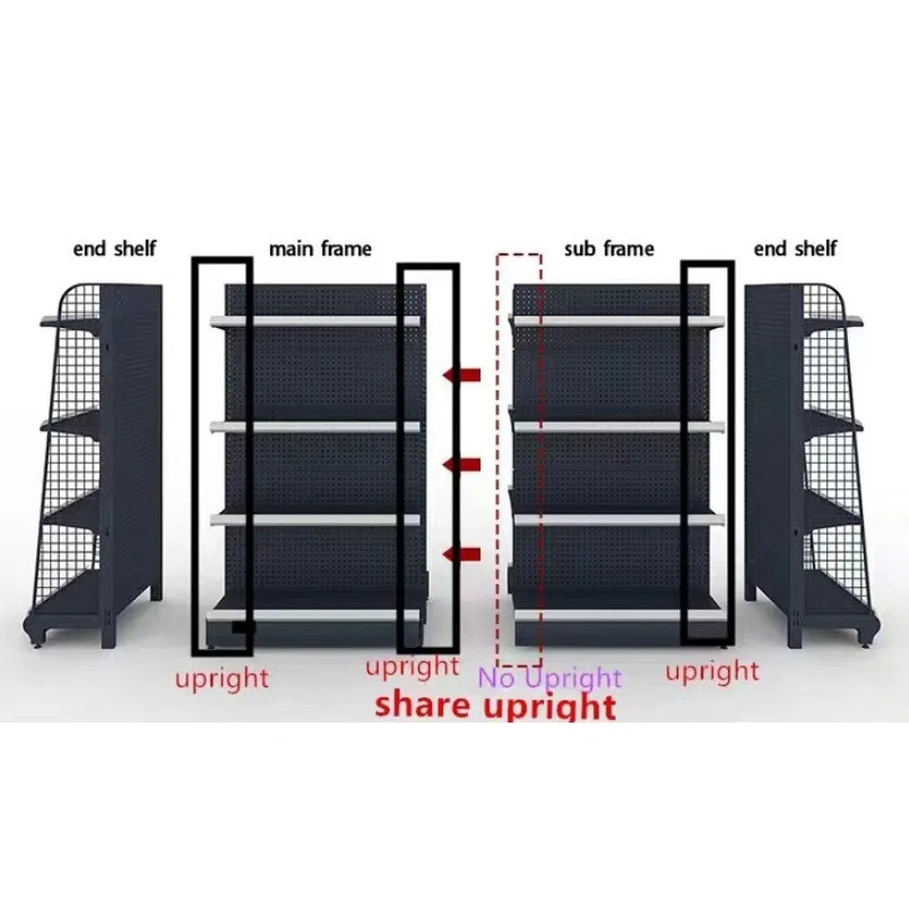 Fast Install Metal Shelving Any Customized Size Storage/Gondola/Pharmacy Shelving Storage Rack Shelf for Display/Book Shelf Used Supermarket Shelf
