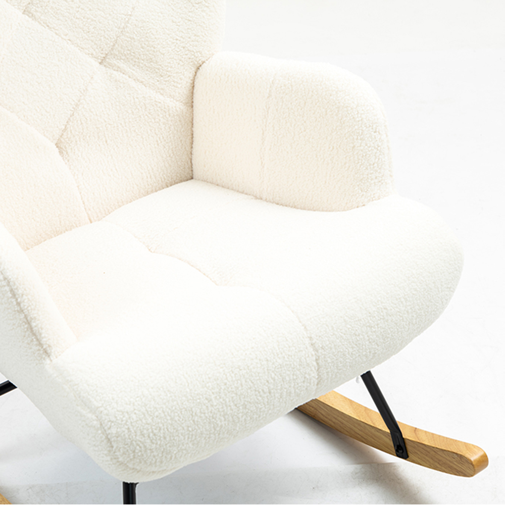 Wholesale Comfortable Sherpa Rocking Chair for Living Room Bedroom Apartment Hotel Outdoor Villa Luxury Reclining Design