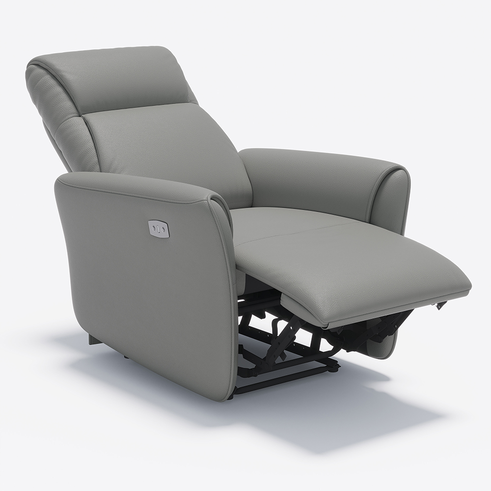 Brown Fabric Recliner Chair Adjustable Power Recliner Armchair Single Seat Lounge Chair for Elderly Home Use