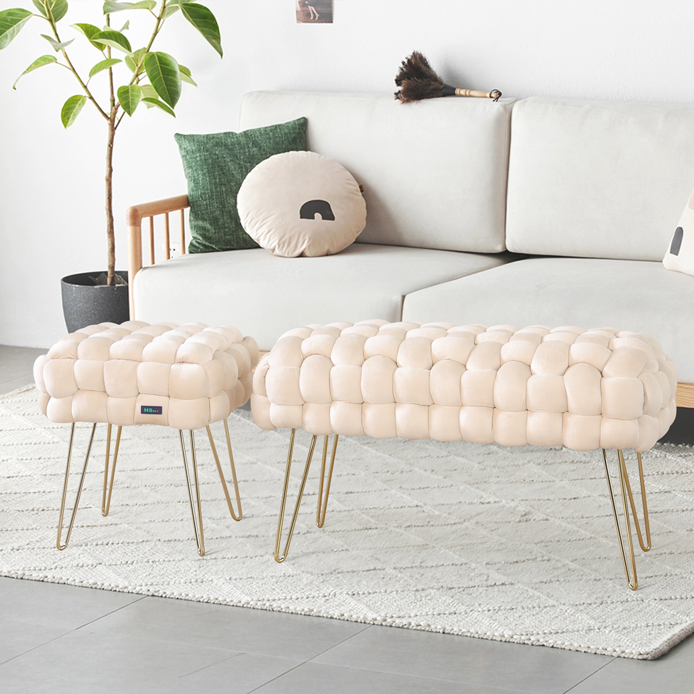 Wholesale Hot Sale Modern Style Bedroom Furniture Bench Entryway Bench Seat Living Room Bed Bedroom Sitting Ottoman Bench