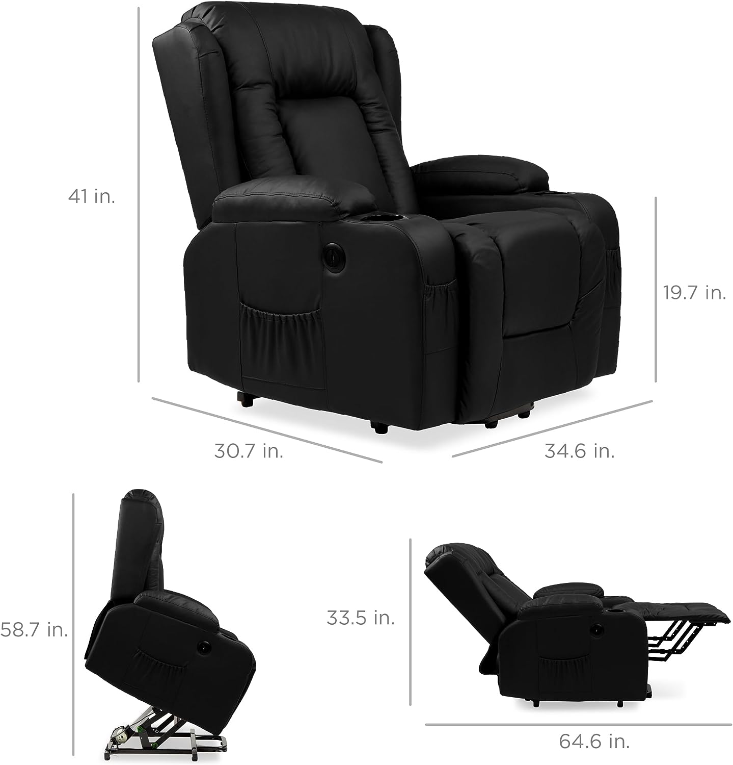 Best Choice Products Electric Power Lift Recliner Massage Chair