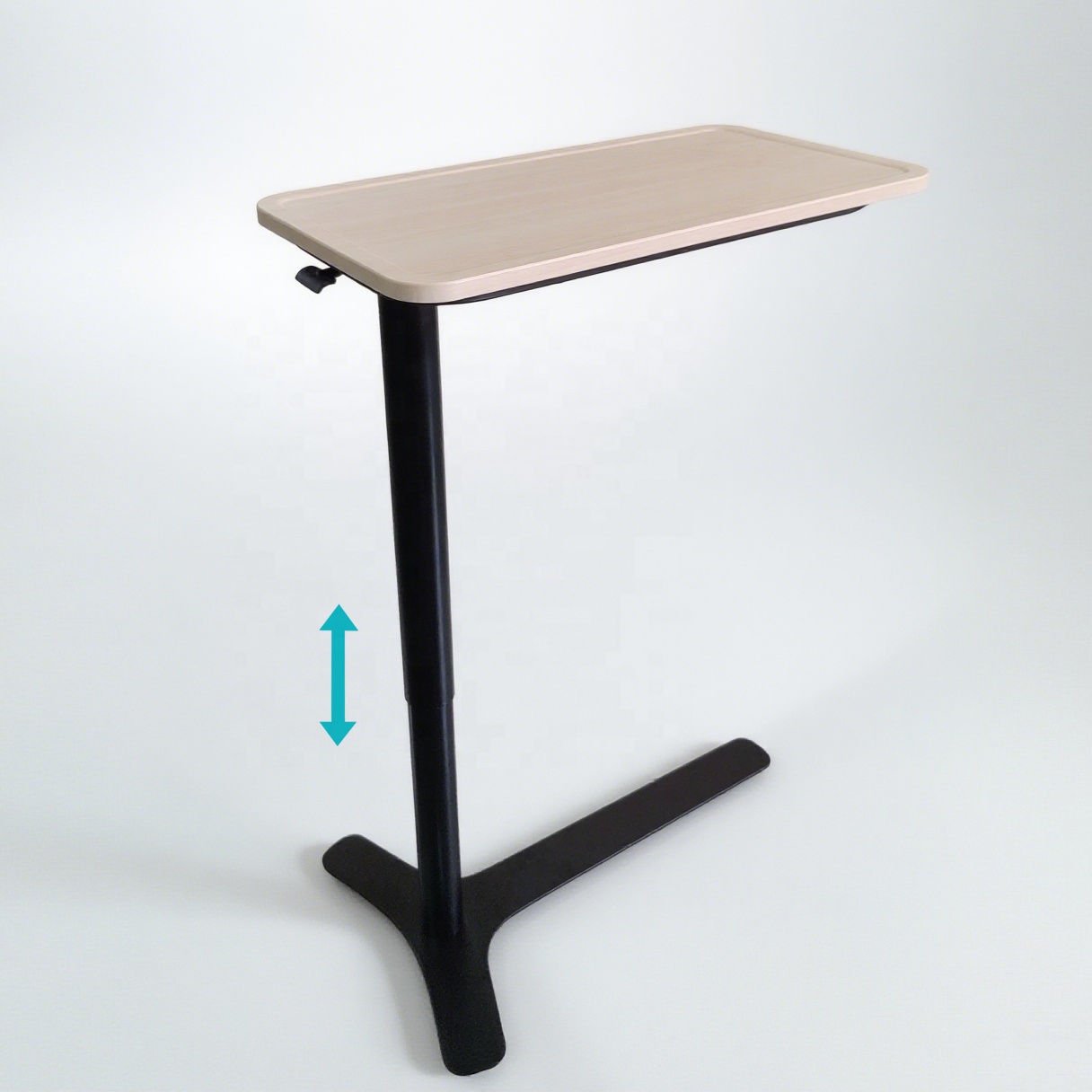 Modern C-Shaped Pneumatic Lifting Height Adjustable Metal Coffee Table Side End Table for Living Room Standing Desk Furniture