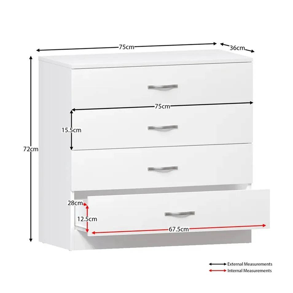 Wooden White Home Furniture Bedroom Storage Clothes Chest of Drawers