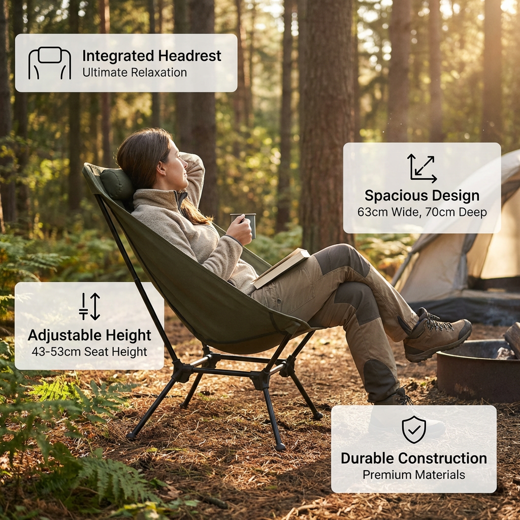 Modern Aluminum Outdoor Folding Lounge Chair 600D Oxford Fabric-Portable Furniture for Picnic Camping Fishing Office Reclining