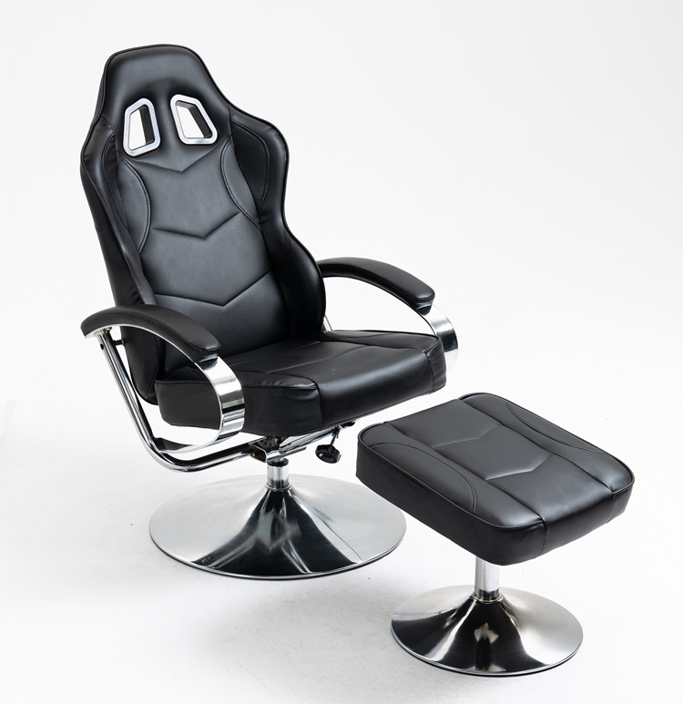 Wholesale Gaming Racing Lounge Recliner Chairs With Footstool Racing Style Pu Leather Leisure Chair Set