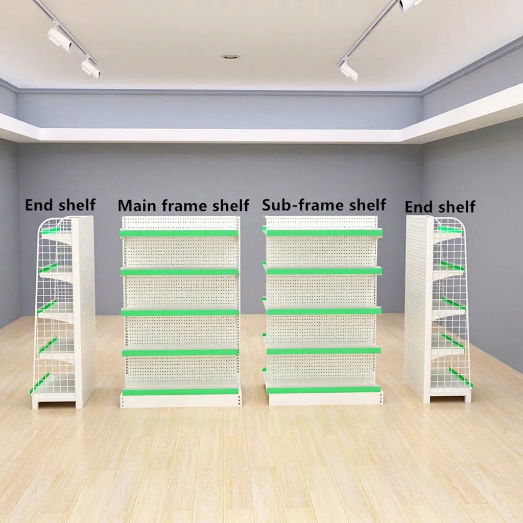 Modern Retail Shop Metal Shelving System Grocery Storage/Gondola/Pharmacy Shelving Used Supermarket Shelf Storage Rack Shelf Display/Book Shelf for Sale