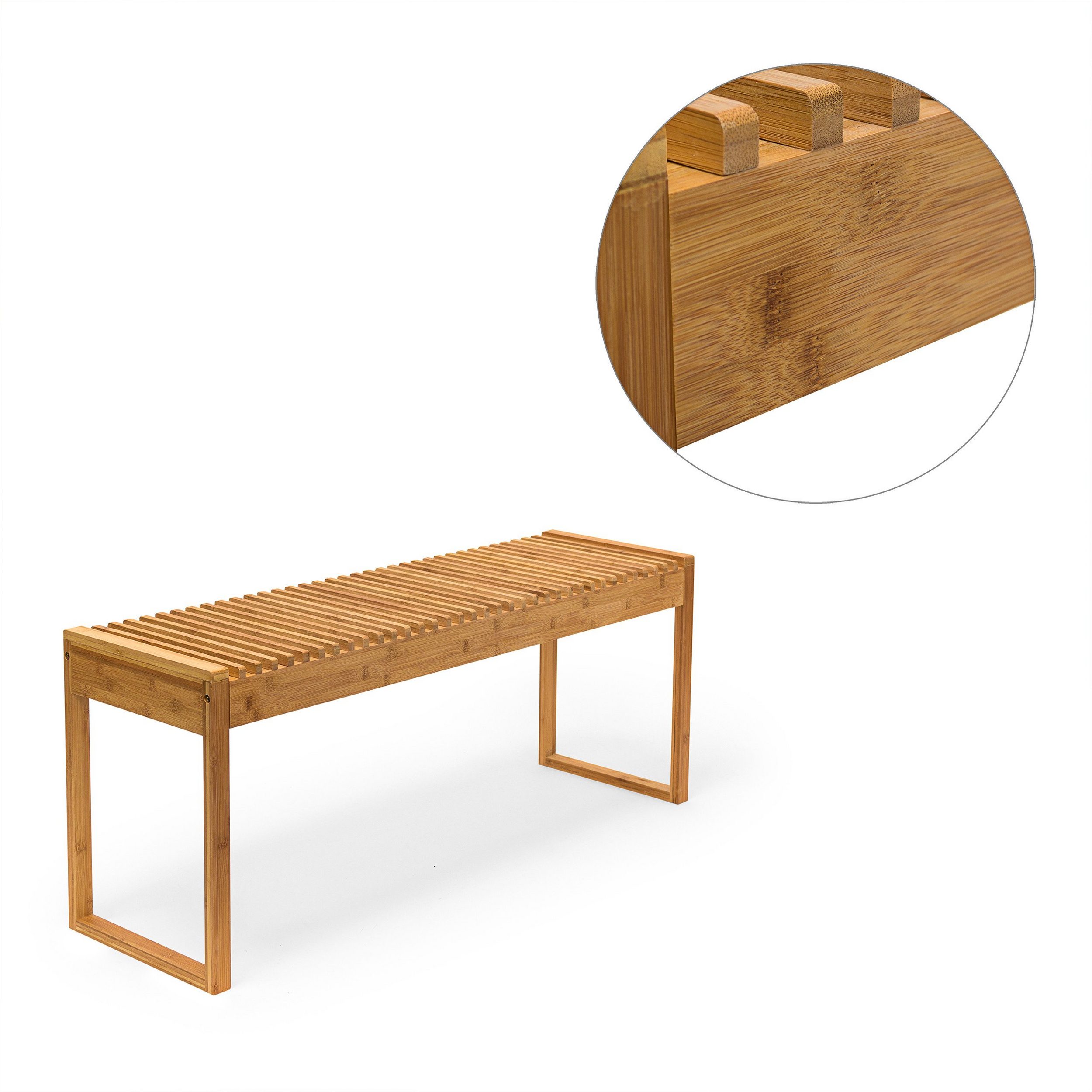 Modern Durable Eco-Friendly 35 Inch Living Room Furniture Indoor Outdoor Bamboo Entryway Shoe Rack Bench
