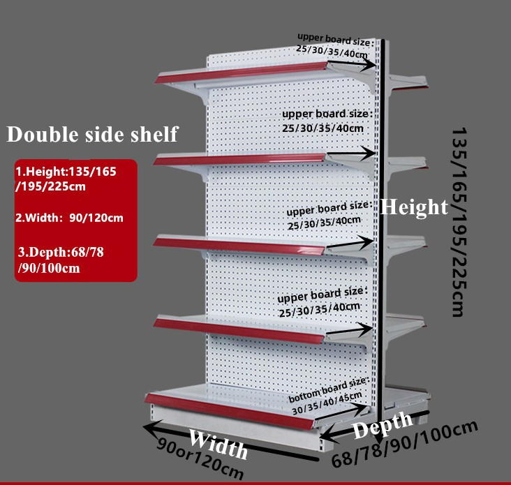 Hot Selling Modern Metal Shelving/Storage/Gondola/Pharmacy Shelving Storage Rack/Display/Book/Used Supermarket Shelf of Retail