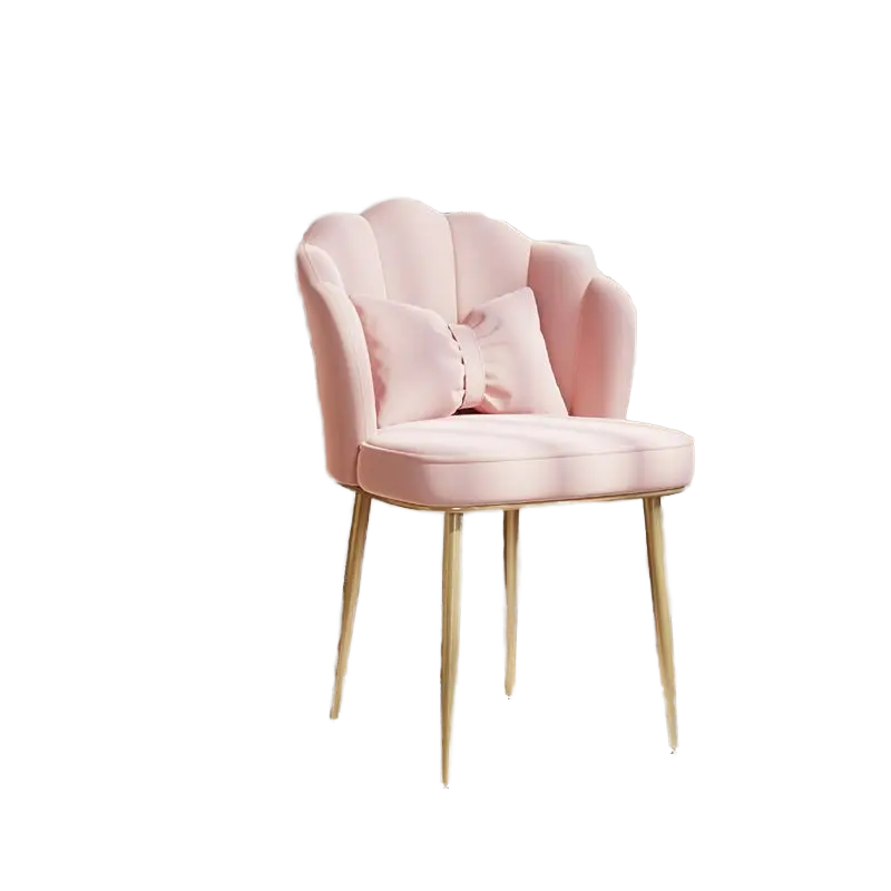 Modern Simple Luxury Velvet Lightweight Fabric Accent Chair Spindle Back Dresser Stool for School Bedroom Home Office Hotel