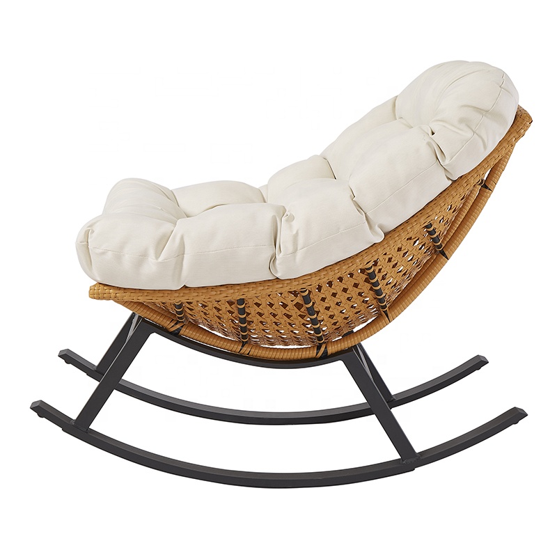 Modern Leisure Patio Wicker Furniture Outdoor Garden Porch Rattan Aluminum Rocking Chairs for Sale