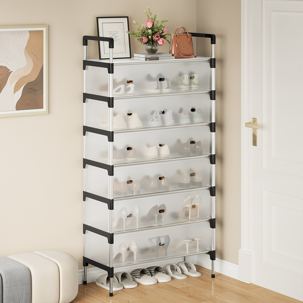 7-Layer Dustproof Shoe Storage Cabinets Detachable Moisture-proof and Rust-proof Shoe Rack Stand for Bedroom,Living Room