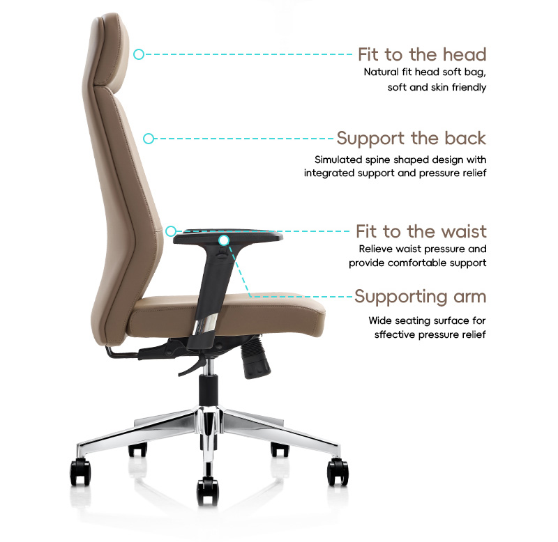 Hot Selling Modern High Quality PU Leather Adjustable Height Ergonomic Gaming Chair for Computer Office Use Comfortable Swivel