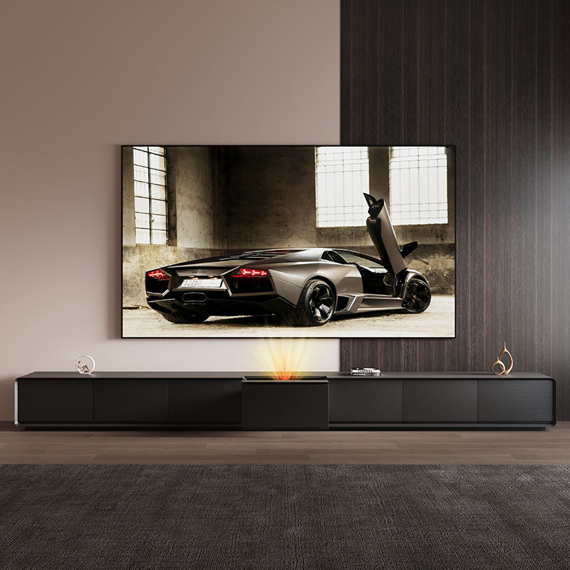 Luxury Modern Handmade Solid Wood Intelligent Remote Control TV Stand High-Tech Laser Cabinet for Projector Living Room Bedroom