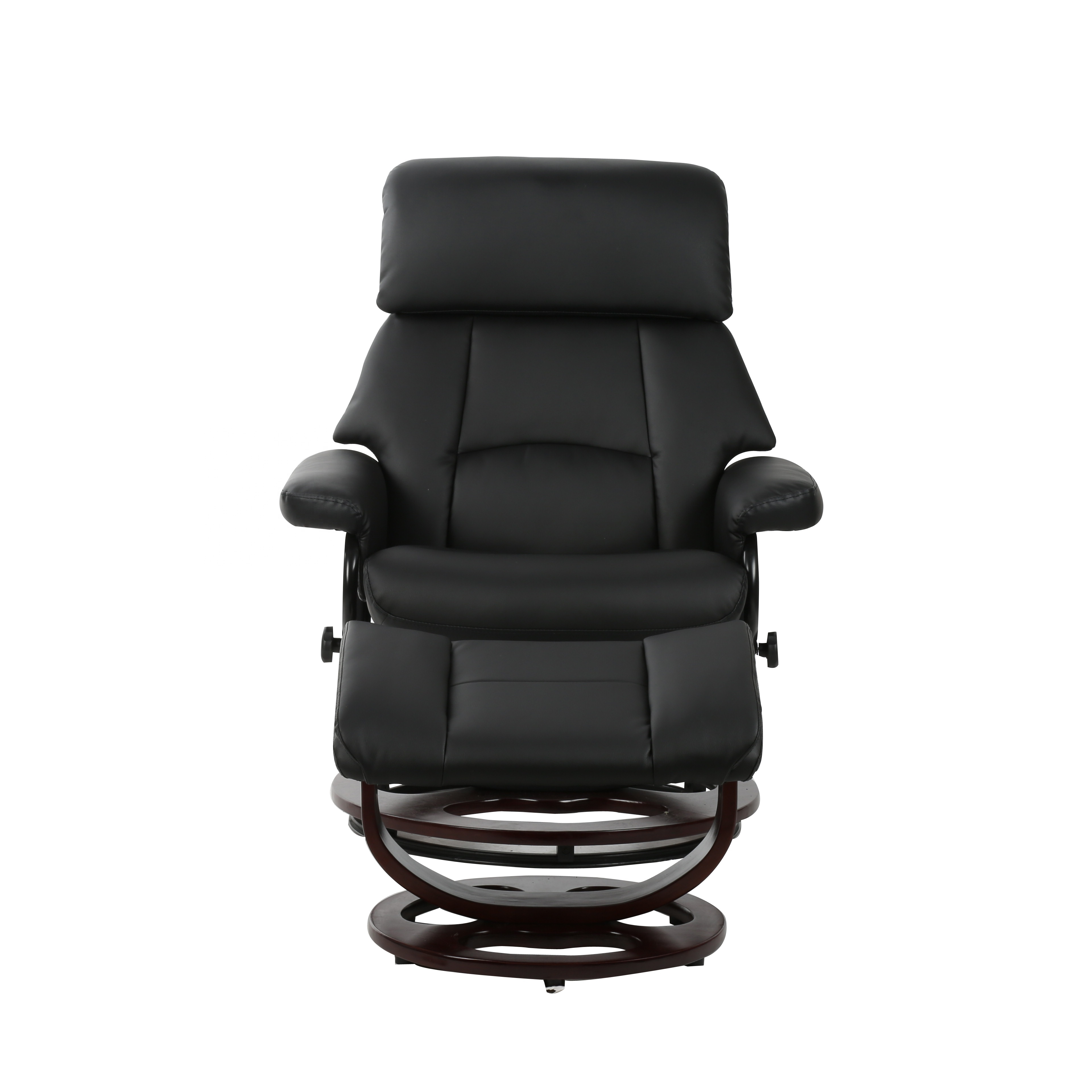SX-7953 Home Recliner Chair Set With Ottoman Metal Frame PU Feature