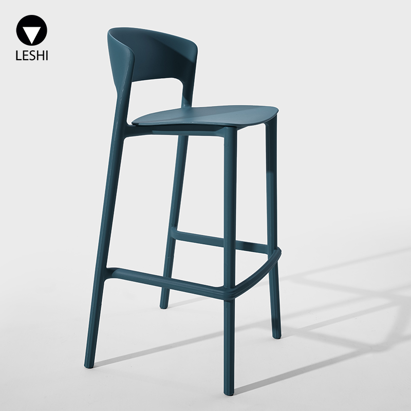 Plastic Outdoor Black White Kitchen Counter Height bar Stools Chair for Kitchen Modern