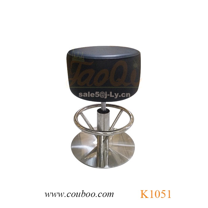 K1051 Counter Hotel Dinner Chair Stool Black White Metal OEM Modern Furniture Casino Chair Coffee Shop Pub Club Bar Stool
