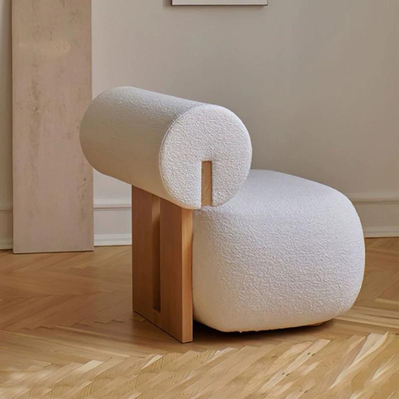 Nordic Design Leisure Living Room Chair Home Furniture Ash Wood Armchair Modern Lounge Accent Velvet Hotel Lobby Sofa Chairs