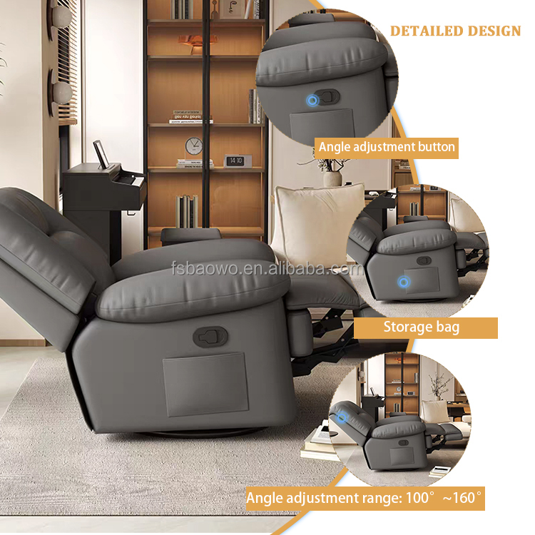 Premium Comfort Massage Recliner Adjustable Lounge Chair, Space Capsule Single Sofa for Relaxation