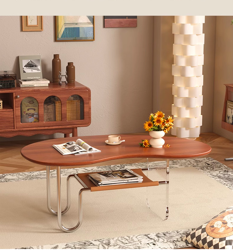 wooden coffee table detail 4