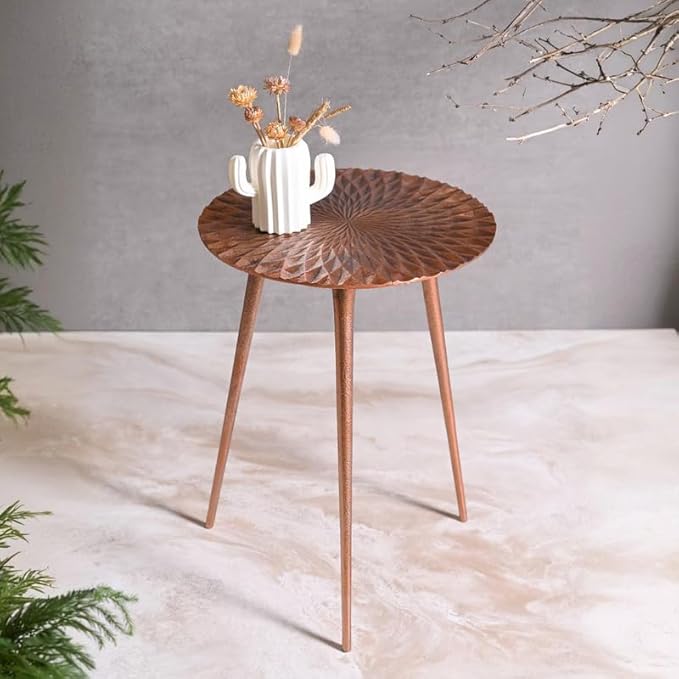 Wholesale Supply Custom Shape Aluminium Side Table Elegant Coffee Table for Sofa Side Bedroom or Entryway for Sale