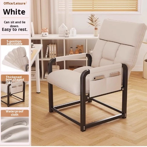 Modern Fabric Foldable Recliner Chair with Storage Box-Home Balcony &amp; Office Use Lazy Sofa &amp; Nap Chair