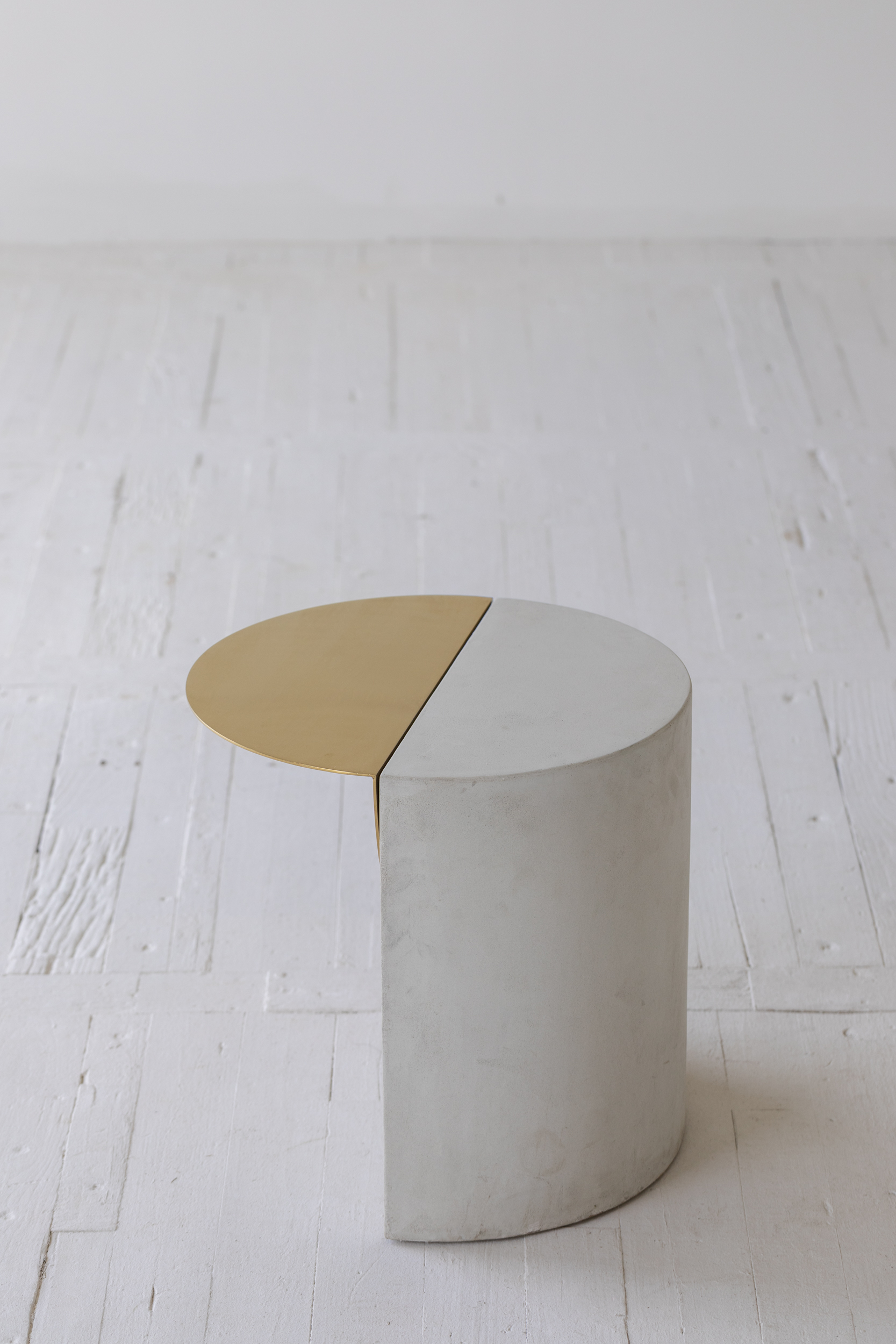 Vintage Concrete Stacking End Side Tables Nightstands Round Nesting Coffee Tables Centre Table