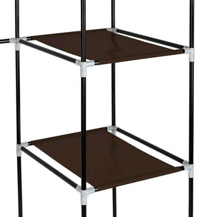 Best Sell Portable Adjustable Wardrobe Easy Assemble Clothes Cabinets With Non Woven Fabric Cover for Renting a House