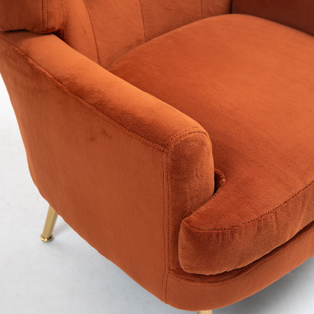 Hot Sale Modern Velvet Fabric Leisure Lounge Chair for Home Office Home Hotel Villa Apartment &amp; Bedroom-Super Comfortable