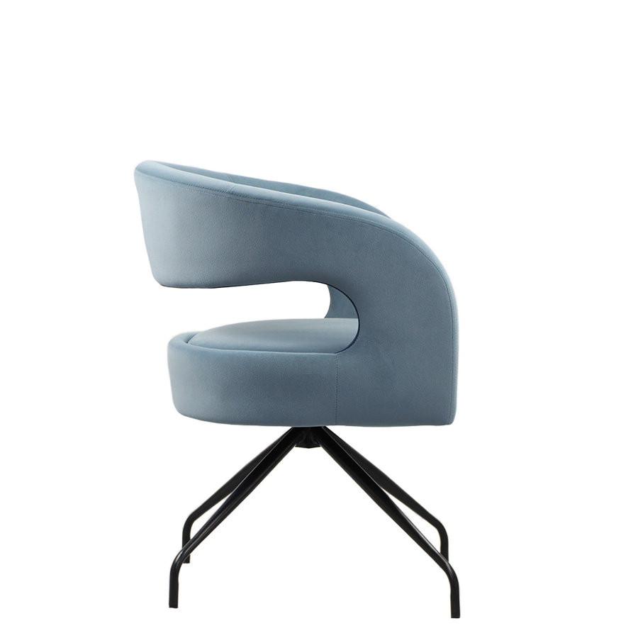 Comfortable Velvet Modern Accent Armchair Swivel for Home Leisure Office Bedroom Apartment Dining Living Room Furniture
