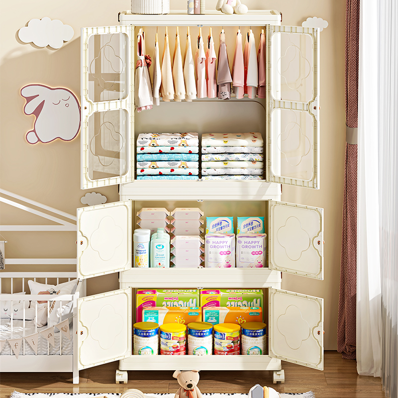 8089-1 Factory Price Wardrobe Standing Design Portable Closet Foldable Plastic Wardrobes for Storage