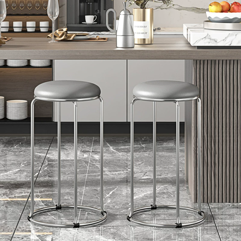 Fashionable Stackable Golden Metal Living Room bar Stool, Comfortable to Sit On, with the Lowest Price