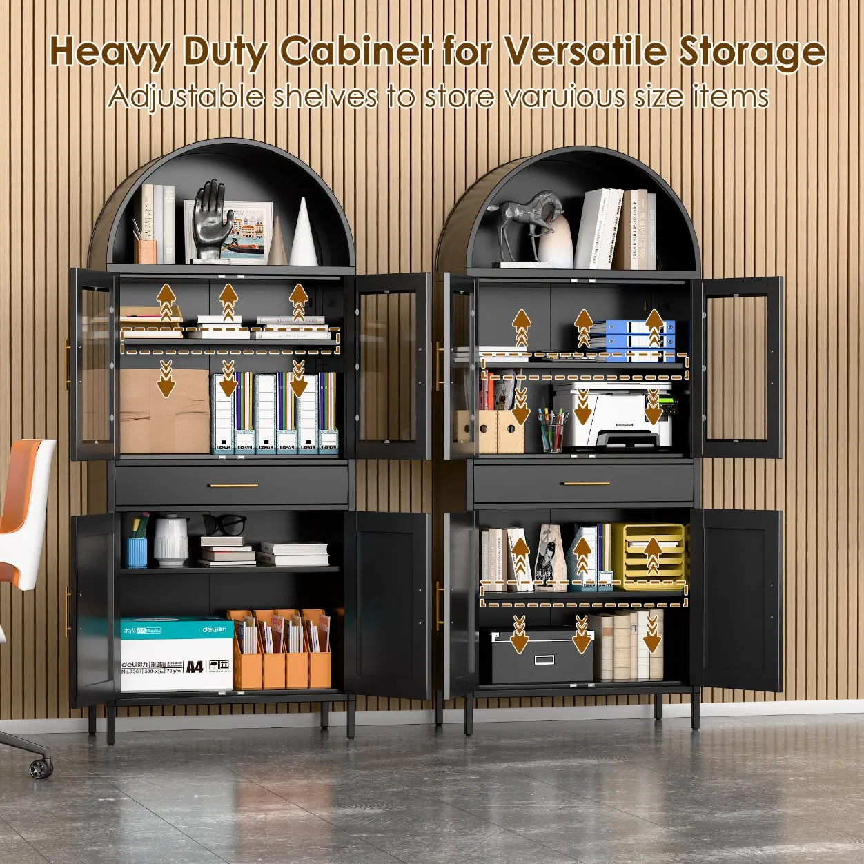 Glass Door Display Book Shelf Cabinet Modern Living Room Metal Storage Cabinet