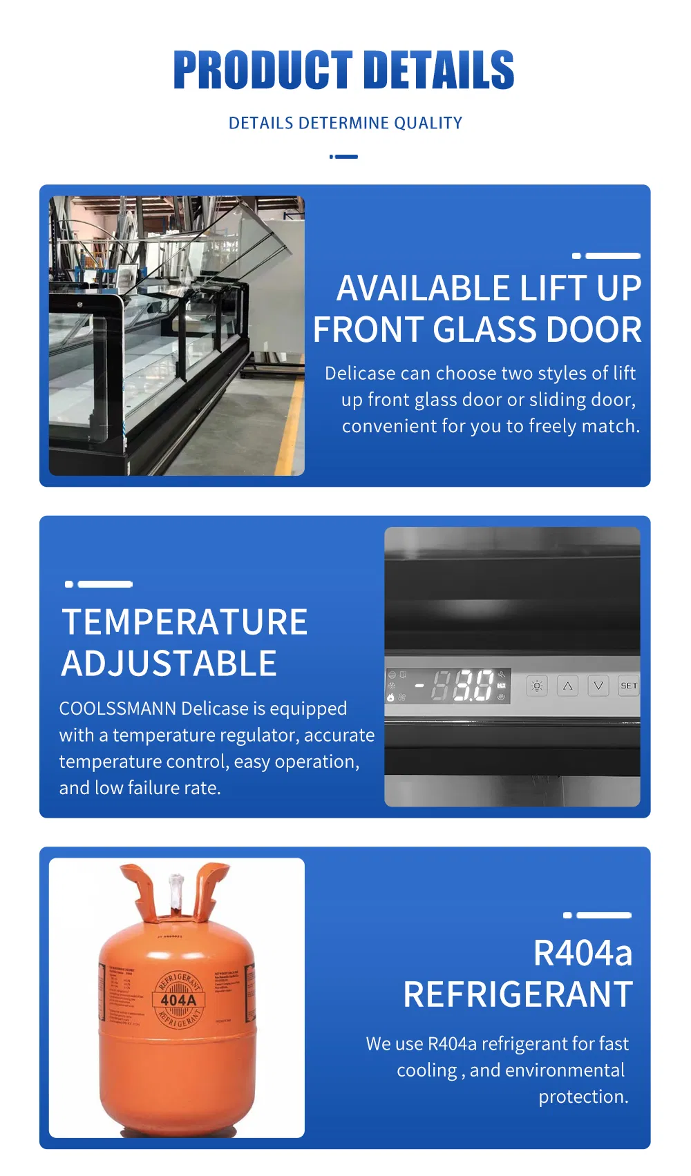 Commercial Display Refrigerator Cold Meat Deli Display Cabinet for Butcher