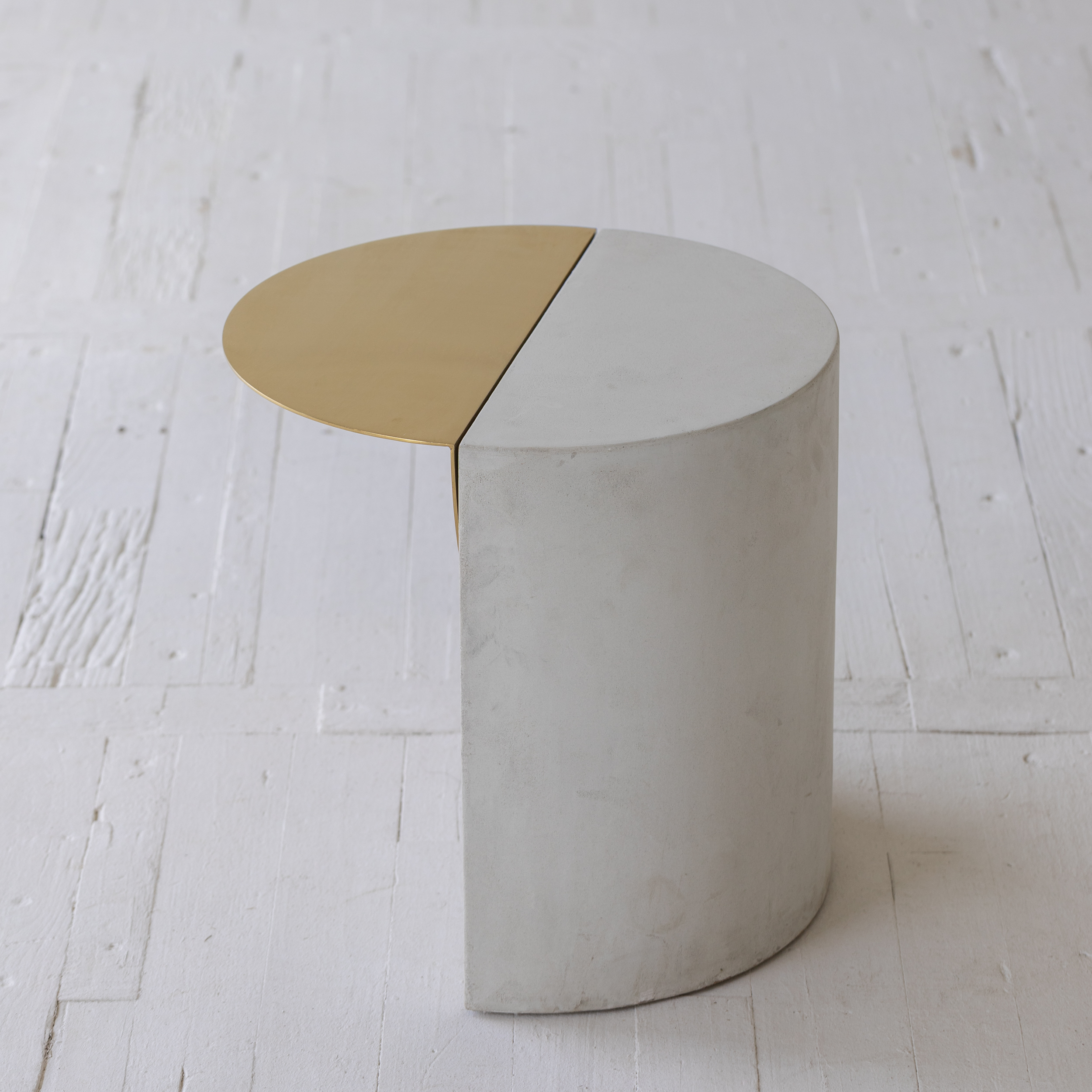 Vintage Concrete Stacking End Side Tables Nightstands Round Nesting Coffee Tables Centre Table