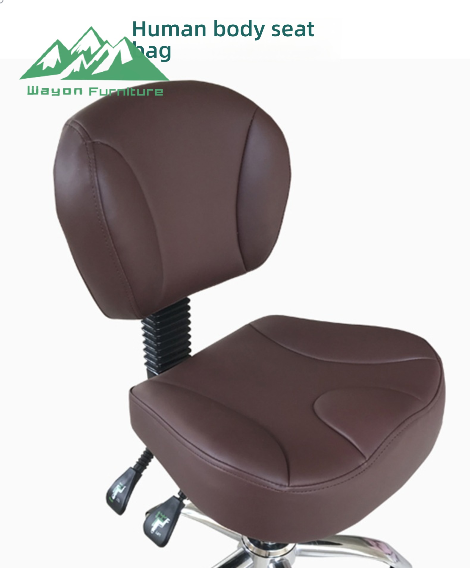 Wayon Commercial Heavy-Duty Swivel Bar Stool with Adjustable Height, Black Steel Frame for Restaurant Pub Counter
