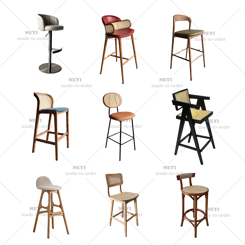 Modern Luxury Honeycomb Bar Stool High Chair Kitchen Island Counter Gold Metal Frame Leather Bar Chair Furniture
