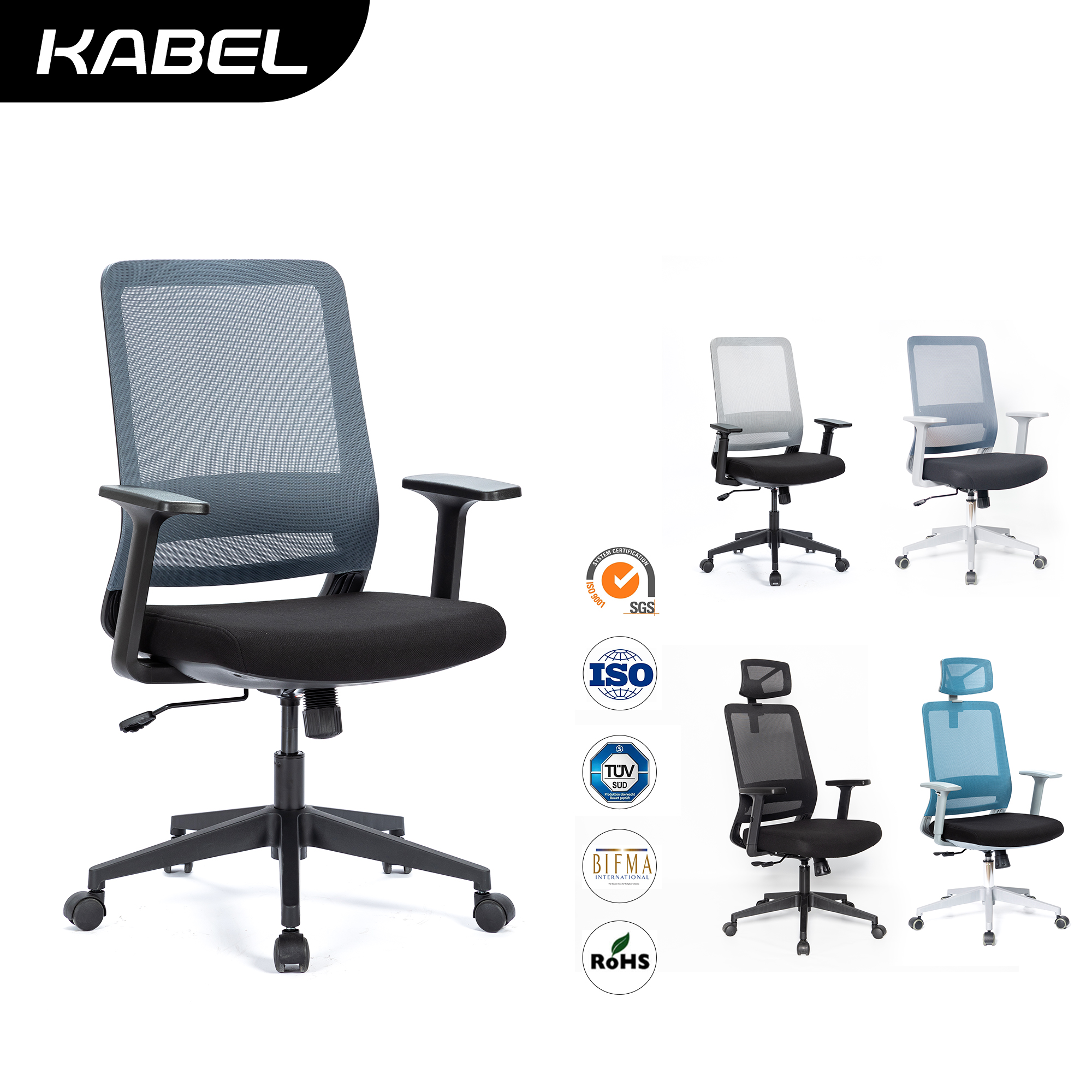 BIFMA Certified Modern Design Executive Ergonomic Task Office Chair Home Swivel Mesh Lounge Chair Comfortable Nylon Material