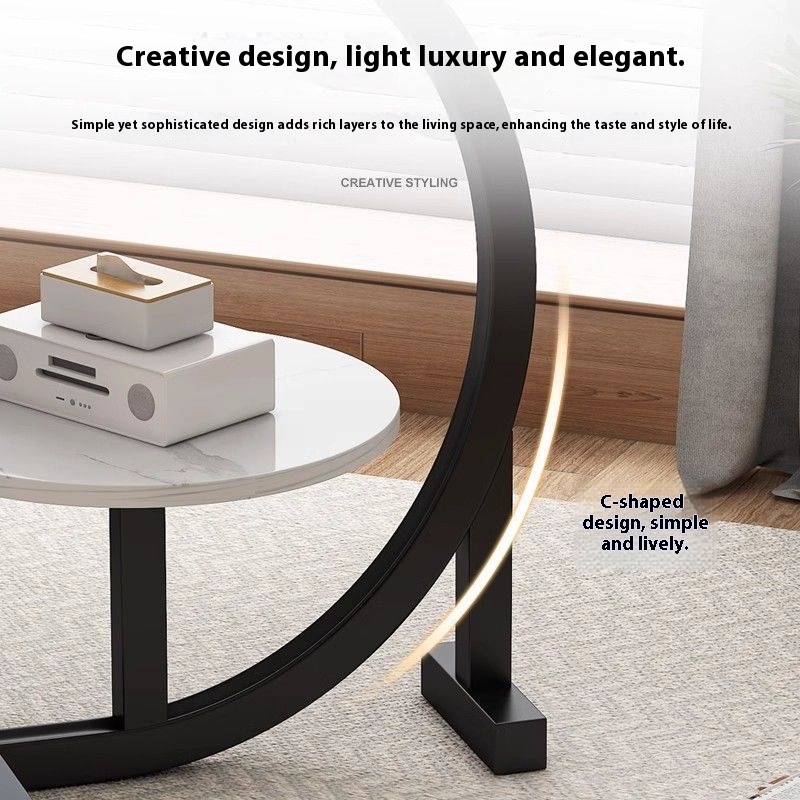 Light Luxury Small Side Table Simple Modern Home Furniture Creative Bedside Storage Rack for Coffee or Sofa