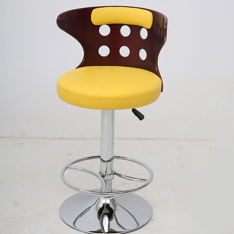 FlameGlow Modern Design High Counter Adjustable Height Bar Stools PU Leather Seat Chrome Base Furniture for Home Bar Model J35 1