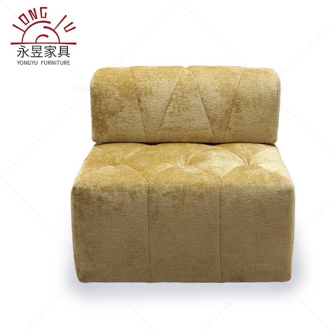 Modern Gold Velvet Contemporary Accent Chair Single Seat Tufted Design Luxury Lounge Bedroom Living Room Stylish Compact Seating