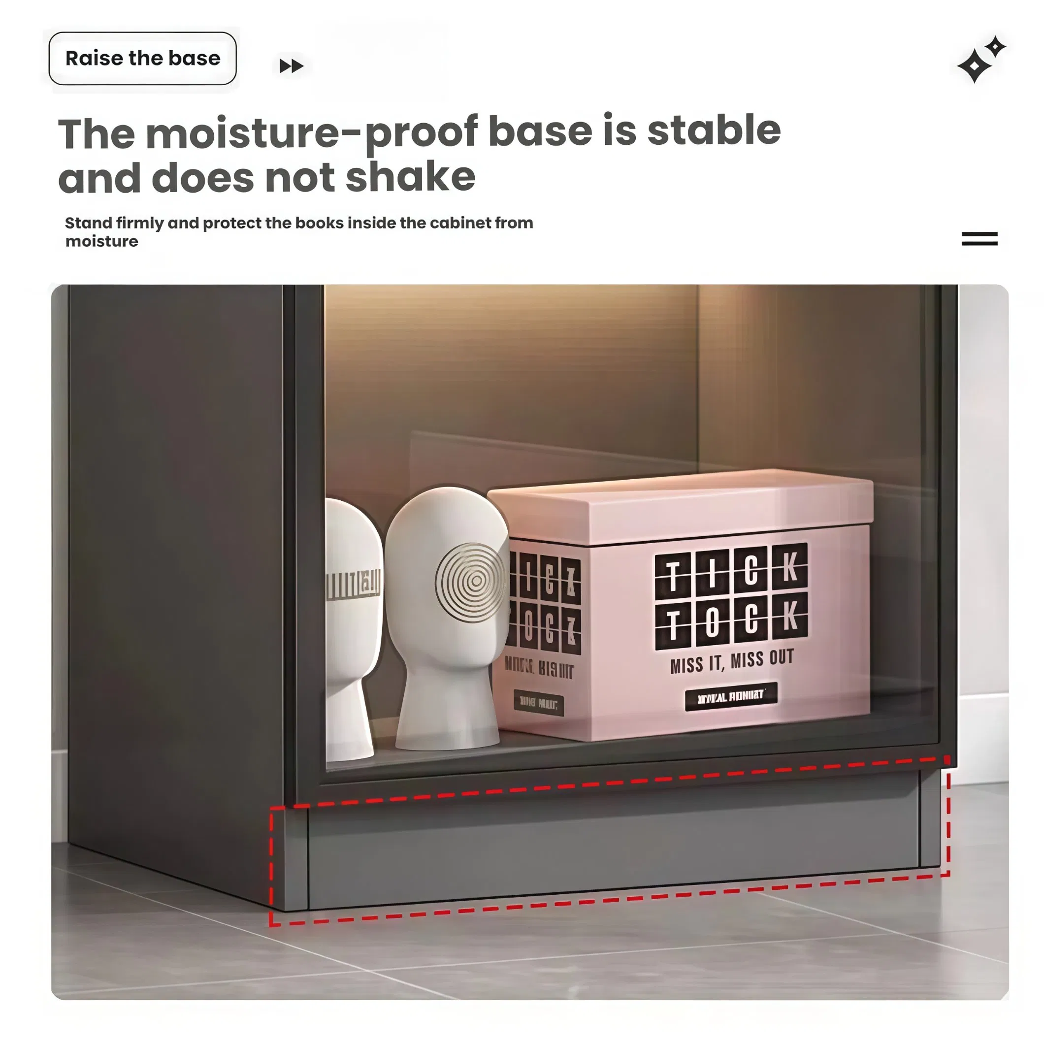Stylish Glass Display Cabinet Action Figures Storage Cabinet Wooden Display Rack Showcase for Collectors