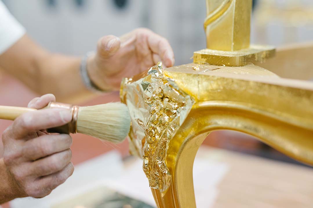 Golden leaf decoration