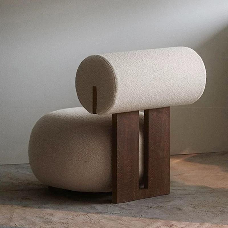Nordic Design Leisure Living Room Chair Home Furniture Ash Wood Armchair Modern Lounge Accent Velvet Hotel Lobby Sofa Chairs