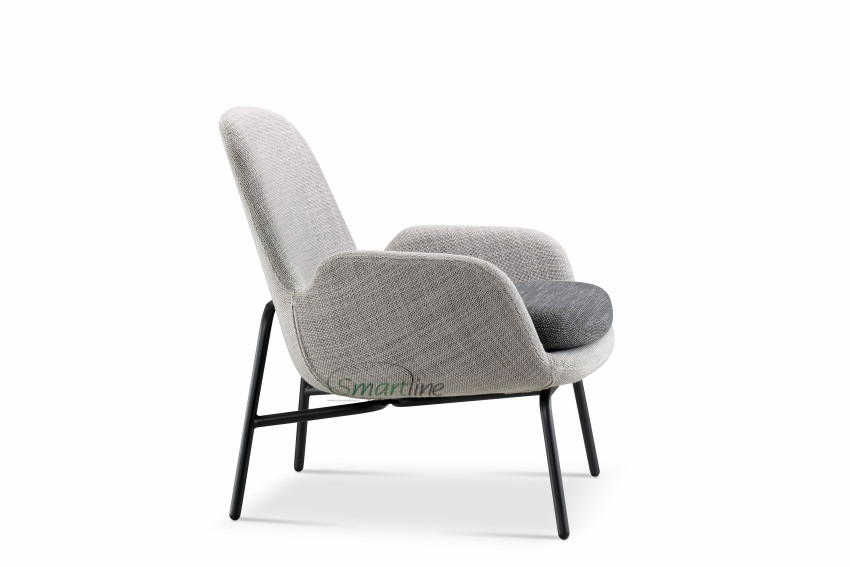 Comfortable fabric lounge chair view 2