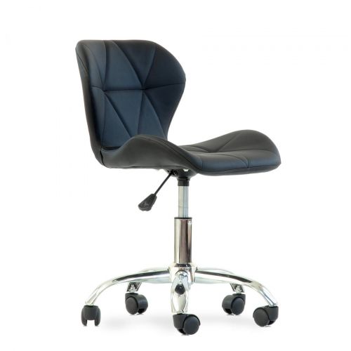 Contemporary Modern Swivel Bar Stools Adjustable Armless Air Rod Kitchen Counter Barstool Home Office Use Synthetic PU Leather